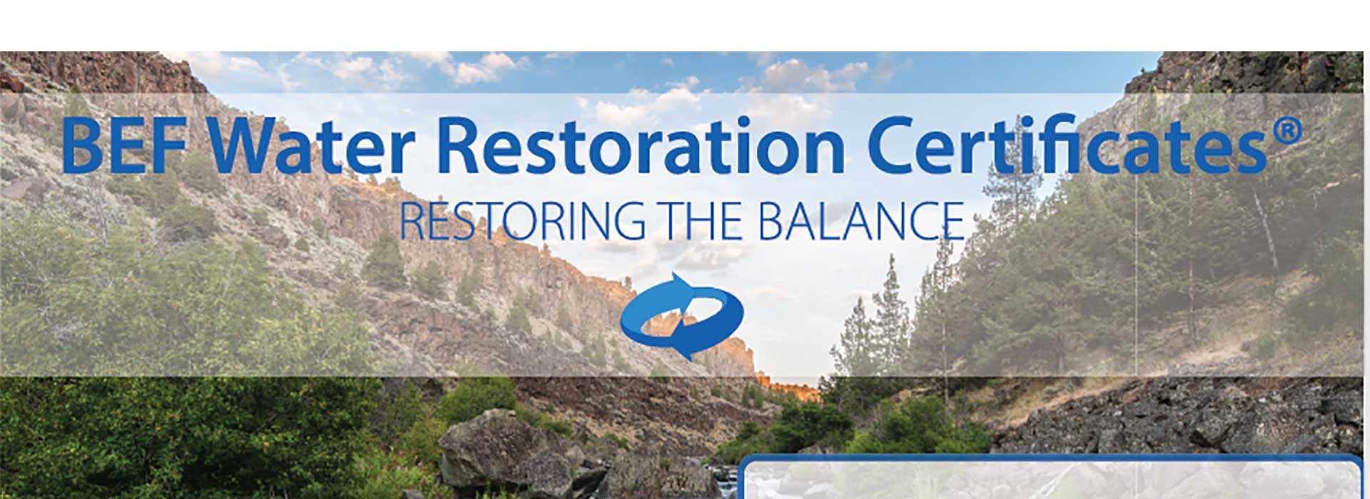 BEF Water Restoration Certificates Illustration Infographic